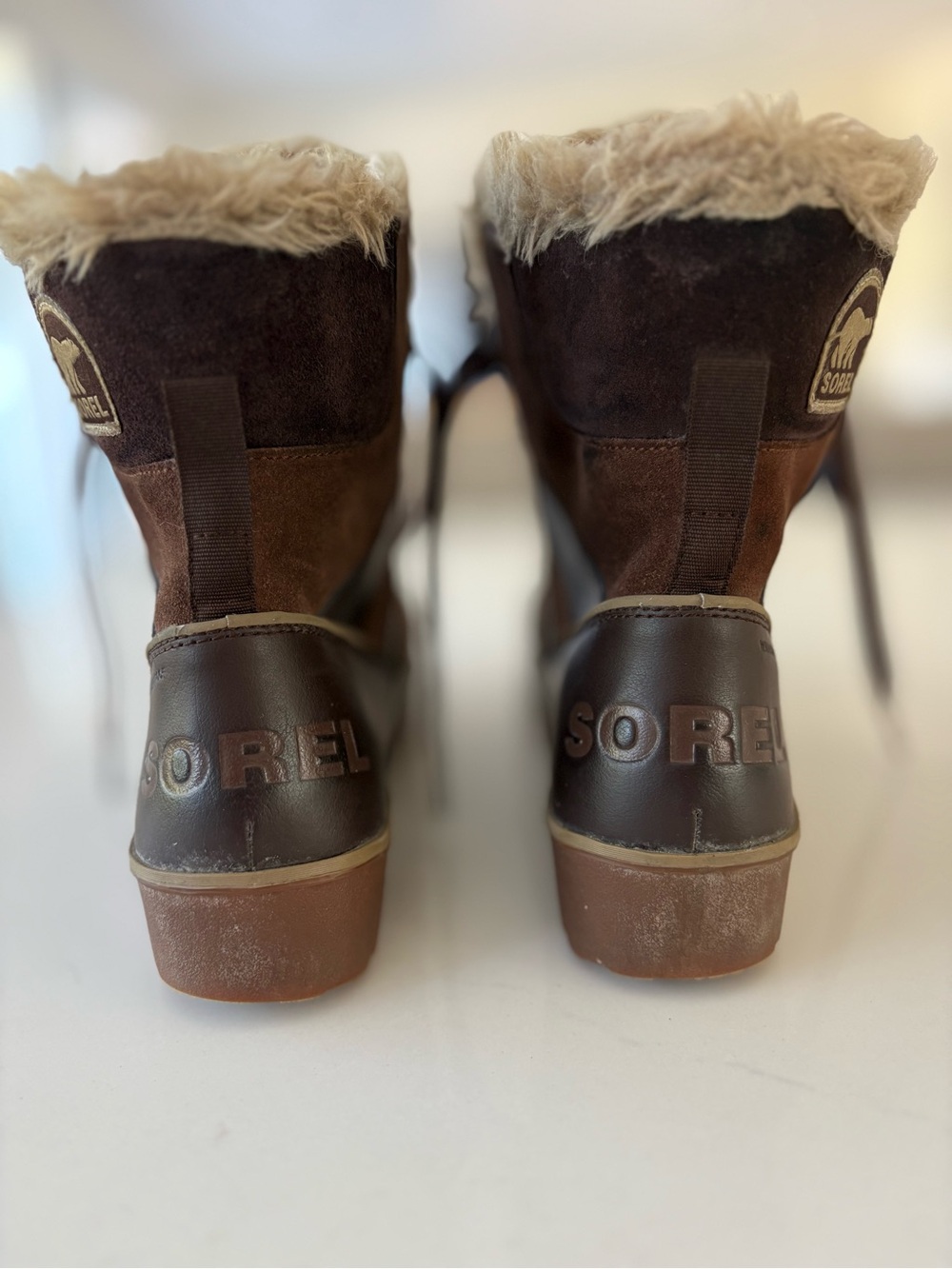 SOREL Tivoli Winter Boots Size 7 Brown Faux Fur Snow Fall Outdoors Cozy Cabin - Picture 5 of 11